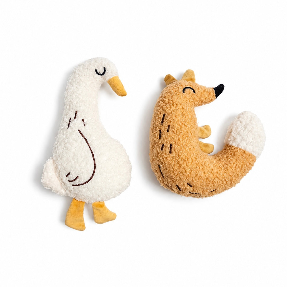 Crinkle Catnip Cat Toy with Squeaker | Teddy Plush Cat Toy